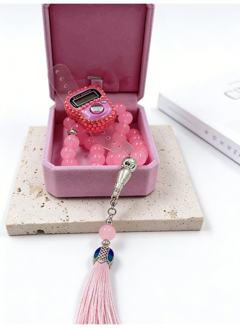 XiaoGiqi 33-bead Taisbiha prayer beads （Pink） - Image 5